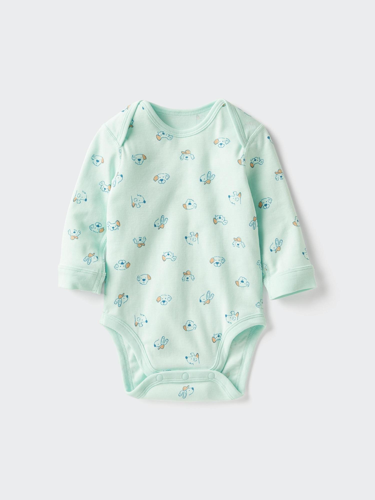

Uniqlo Боди Bn с длинным рукавом с принтом 53 GREEN/BABY 90