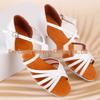 New Style Girls' Latin Dance Shoes with Soft Sole and Flat Heel