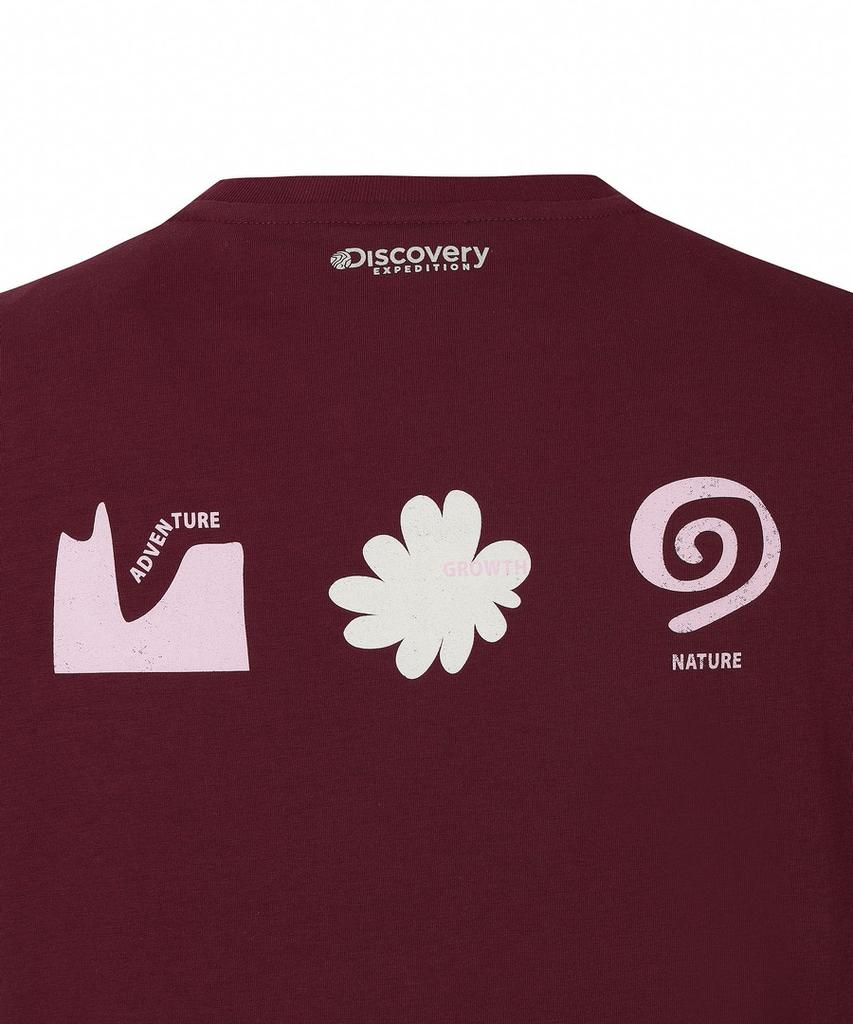 DISCOVERY EXPEDITION Women'S Freshvent Nature Crop Short Sleeve T-Shirt (D/Wine)