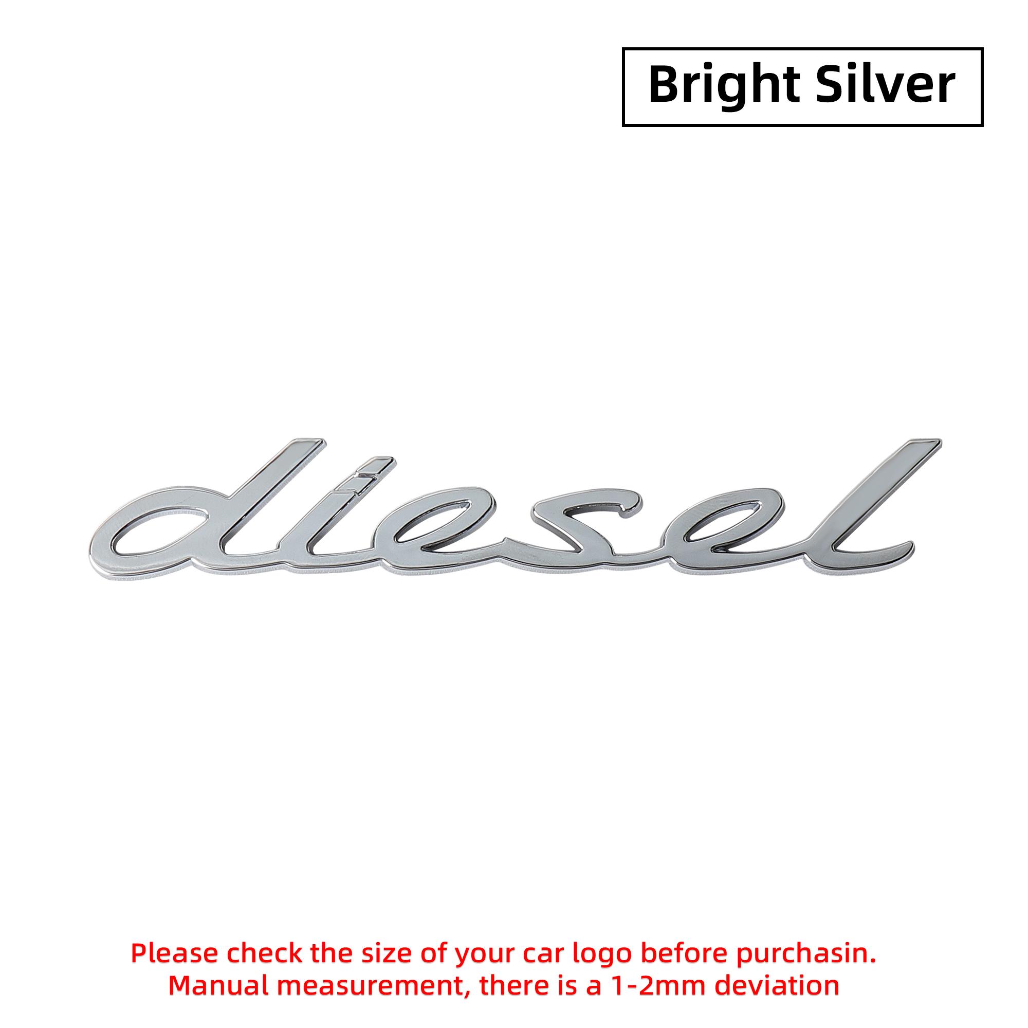 

3D ABS Dlesel Letter Авто Задний Багажник Наклейки Эмблема Стайлинг Автомобиля Наклейки Аксессуары Bright Silver