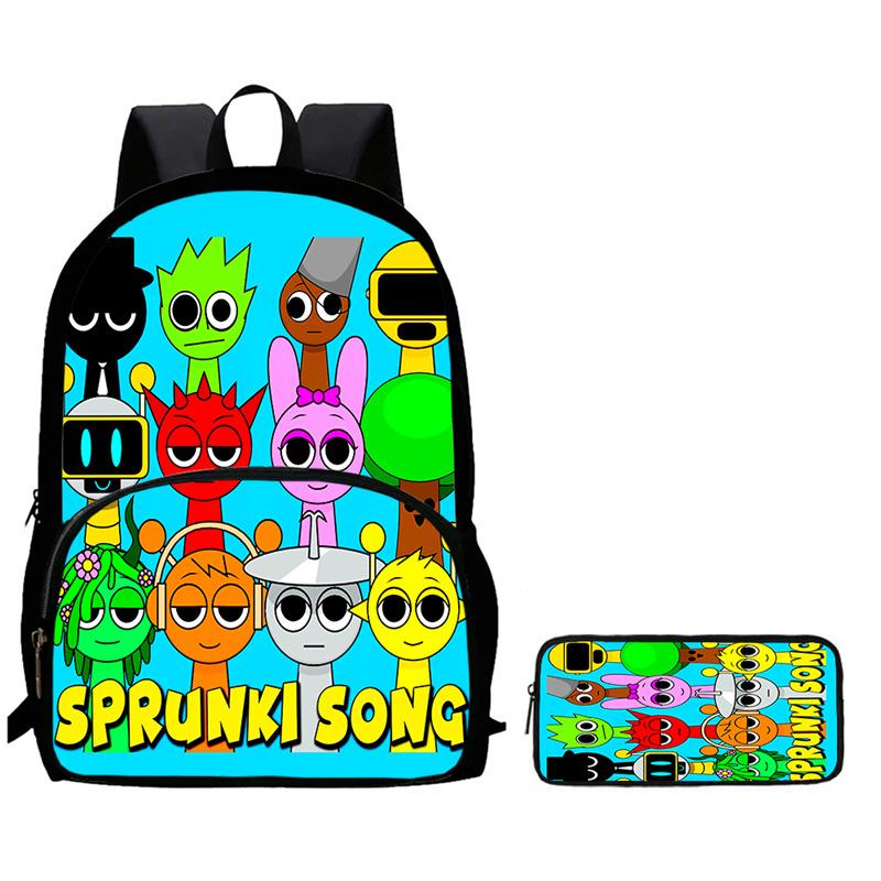 Rhythm Box Sprunki Spel Anime Rugzak Student Schooltas Computer Tas