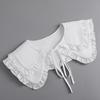 Removable Lace Doll Fake Collar Women Tie Ladies White Shawl Wrap Detachable Embroidered Lapel False Collar Clothes Accessory