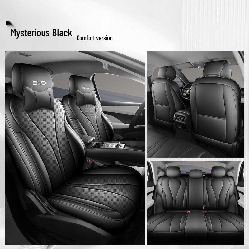 BYD Sea Lion Leather Seat Cushion - Fits 25 Car Models, All-Season, Breathable, Full Coverage.
