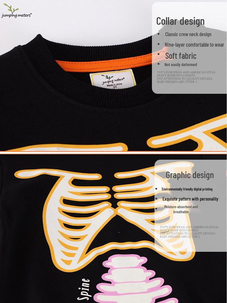 Glow-in-the-Dark Halloween Boys' Cotton Sweatshirt