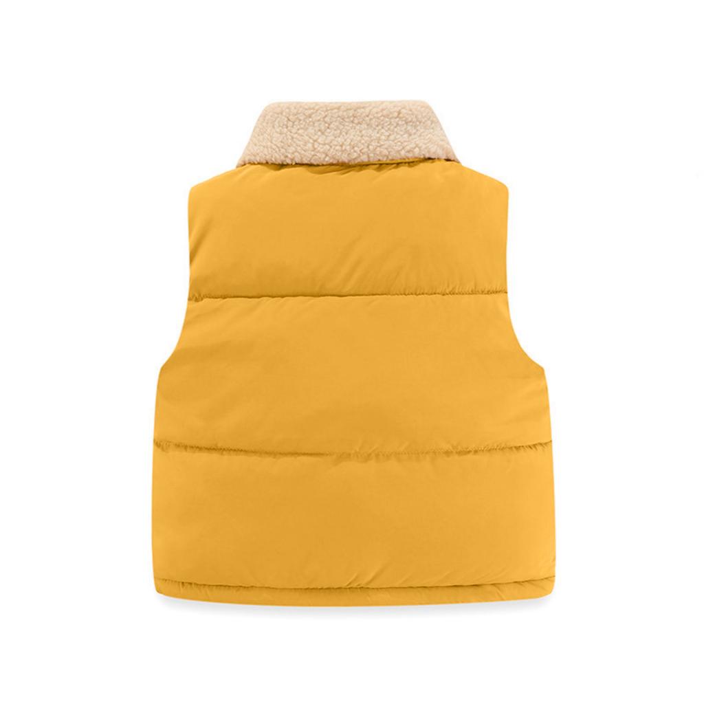 Kids' Stand Collar Vest - Solid Color Sleeveless