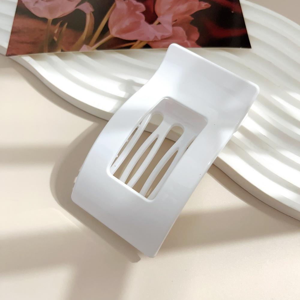 Large French Flat Hair Clips for Women Girls Matte Leopard Rectangle Duckbill Claw Grip Thick Thin Hair Styling Accessories New