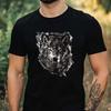 T-Shirt Herren Painted Wolf Motiv Baumwolle Größe XS bis 5XL