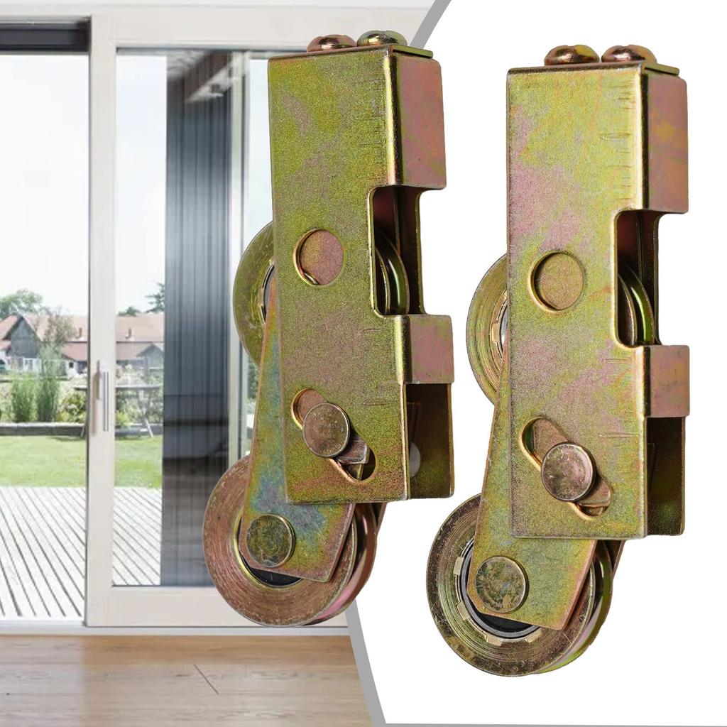 2pcs Tandem Sliding Door Roller Lifting Wheel Aluminium Door Window Pulley Bearing Rollers Wheel Furniture Hardware