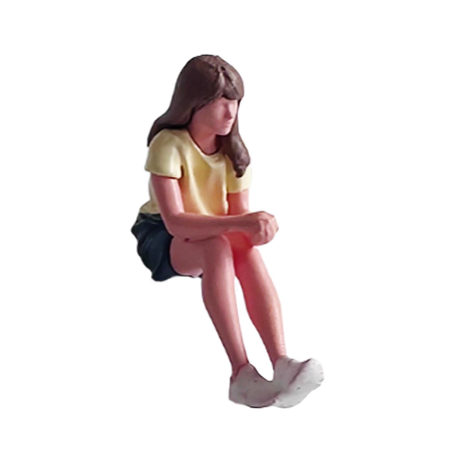 

Diorama 1: 64 People Figure Photo Prop Resin Realistic Mini Figure Model for Sand Table Micro Landscape Desktop Decoration