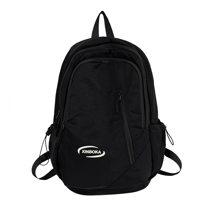 Large Capacity Backpack Men's Letter Print Schoolbag Women's Backpack