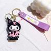 Sanrio Anime Keychain Kawaii Black Beauty My Melody Keychain Kuromi Cute Cross dressing Keychain Couple Small Gift