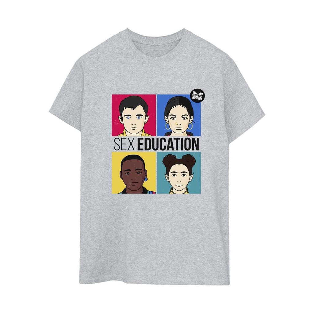 Netflix Womens/Ladies Sex Education Teen Illustrated Cotton Boyfriend T-Shirt