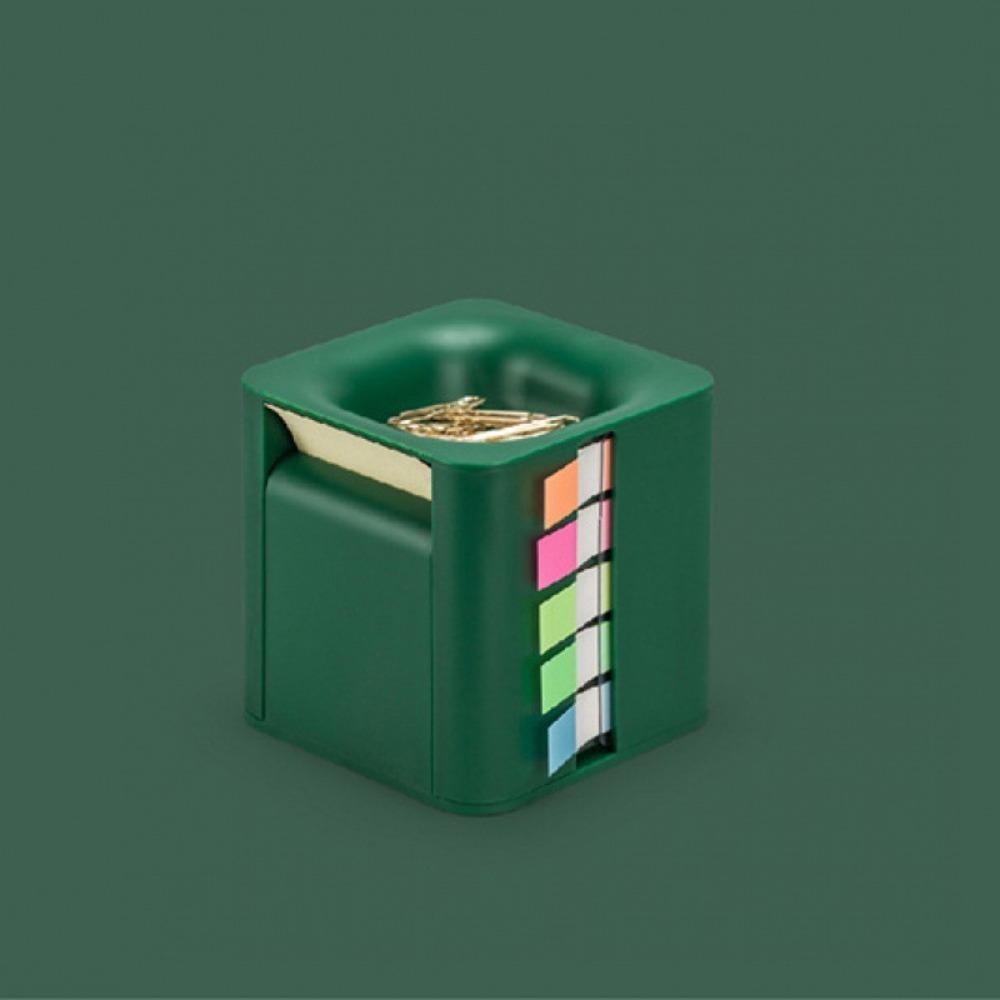 Plastic Desktop Note Holder 5-in-1 Page Marker Case Sticky Note Dispenser Dorm Room