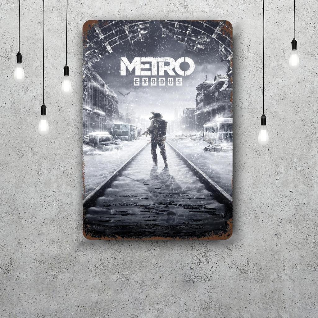Metro Exodus Plaques Métalliques décoration murale Vieilles Plaques en Fer Blanc Capitaine Affiche Métallique Décor pour Bar Pub Club Décoration Murale