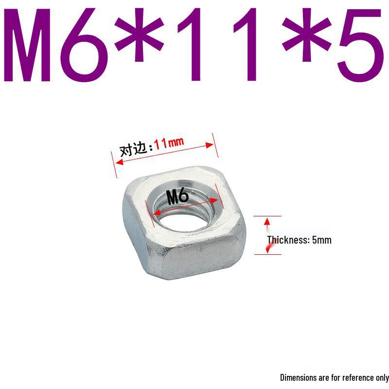 Galvanized Thin Square Nut Cap M4-M16