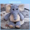 Children Elephant Plush Toy With Short Pile Velvet For Kids Room Decor