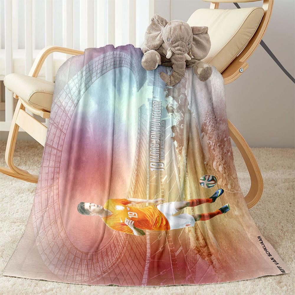 Football Player Action Blanket Soft & Cozy Suitable for Seaside Sofa Livingroom for All Occasions Stylish Decor Birthday Christmas Gift Blanket