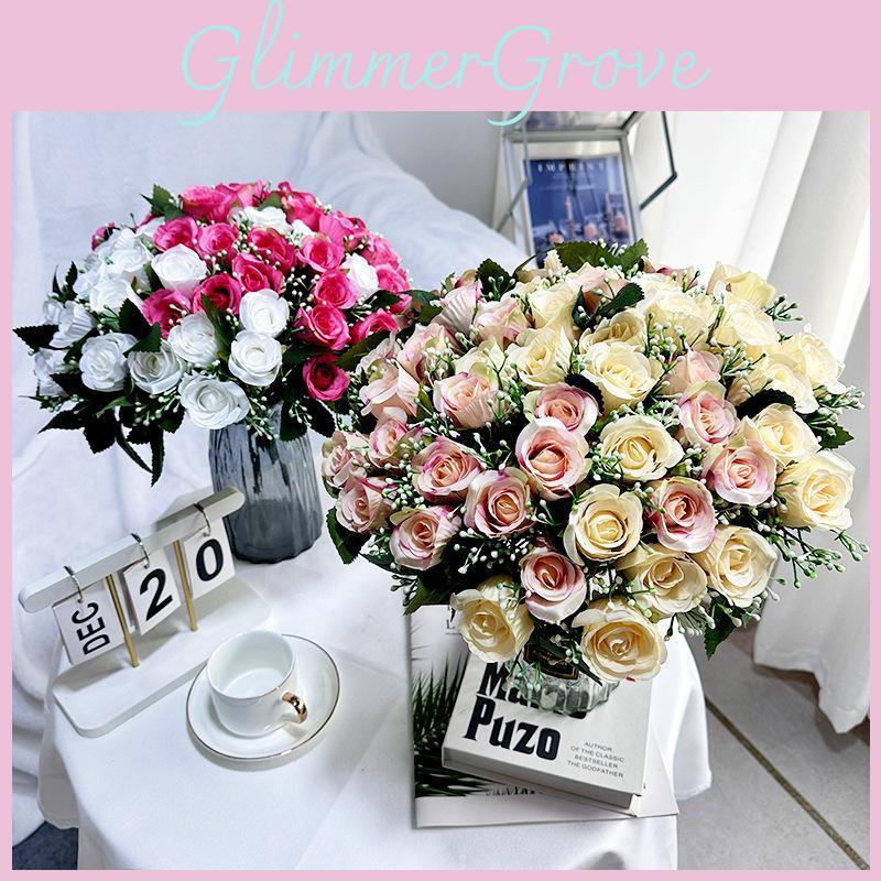 Rose Plants Simulated Wedding Hotel Restaurant Room Decoration Props Photography