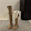 2025 new autumn and winter over-the-knee boots plush cotton boots snow boots long knight boots