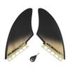 Fiberglass Surfboard Fins, Keel Fin, 2-Fin Keel Fin, Thruster, FIBER GLASS/TWIN KEEL (Apricot A)