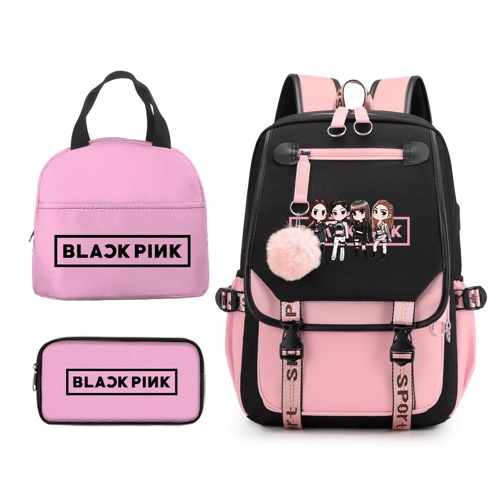 School Season Student Schoolbag Digital Printing Polyester Backpack Cartoon Satchel Pencil Case