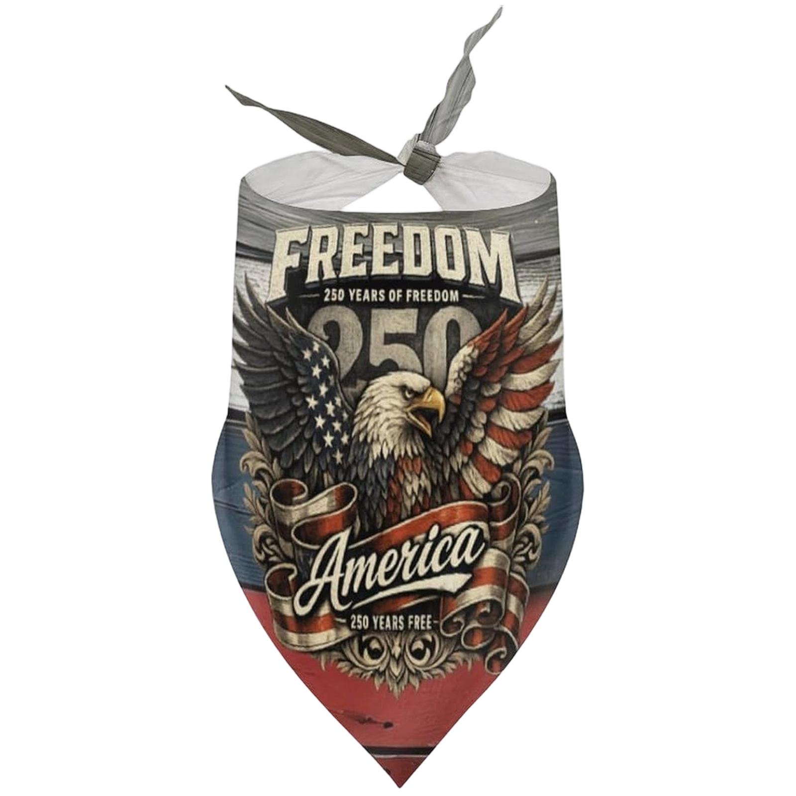

0th Anniversary 4th Pet Scarf American 0th Anniversary Breathable Pet Water Scarf Scarf One Size