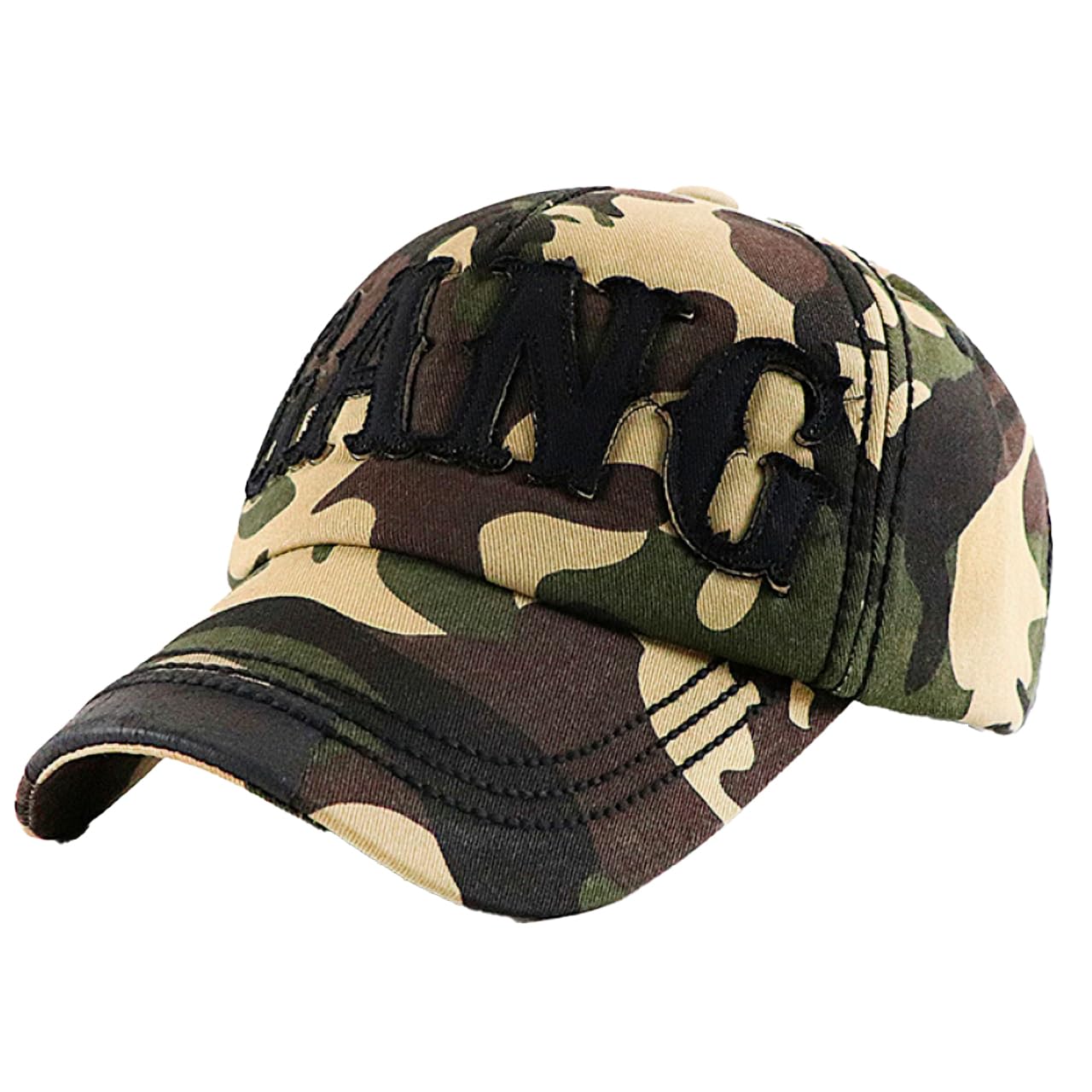 

Baseball Camouflage English CZ587 [White Fang] Hat, Cap, Cap, Casual, Pattern, Letters, Military, Sports, Men s, Women s, (Green) зелений