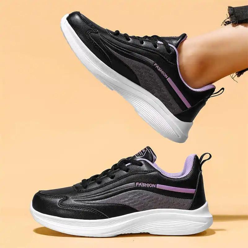 Normal Leather Road Home Shoes Woman Mary Jane Beige Women's Boots Brown Women Sneakers Sports Newest Outings Sneeker Choes