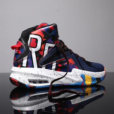 High-top Air Cushion Muži Basketbalové boty Dětské Basketbalové boty Prodyšné Sportovní boty Chlapecké Tenisky Protiskluzové Soutěžní boty