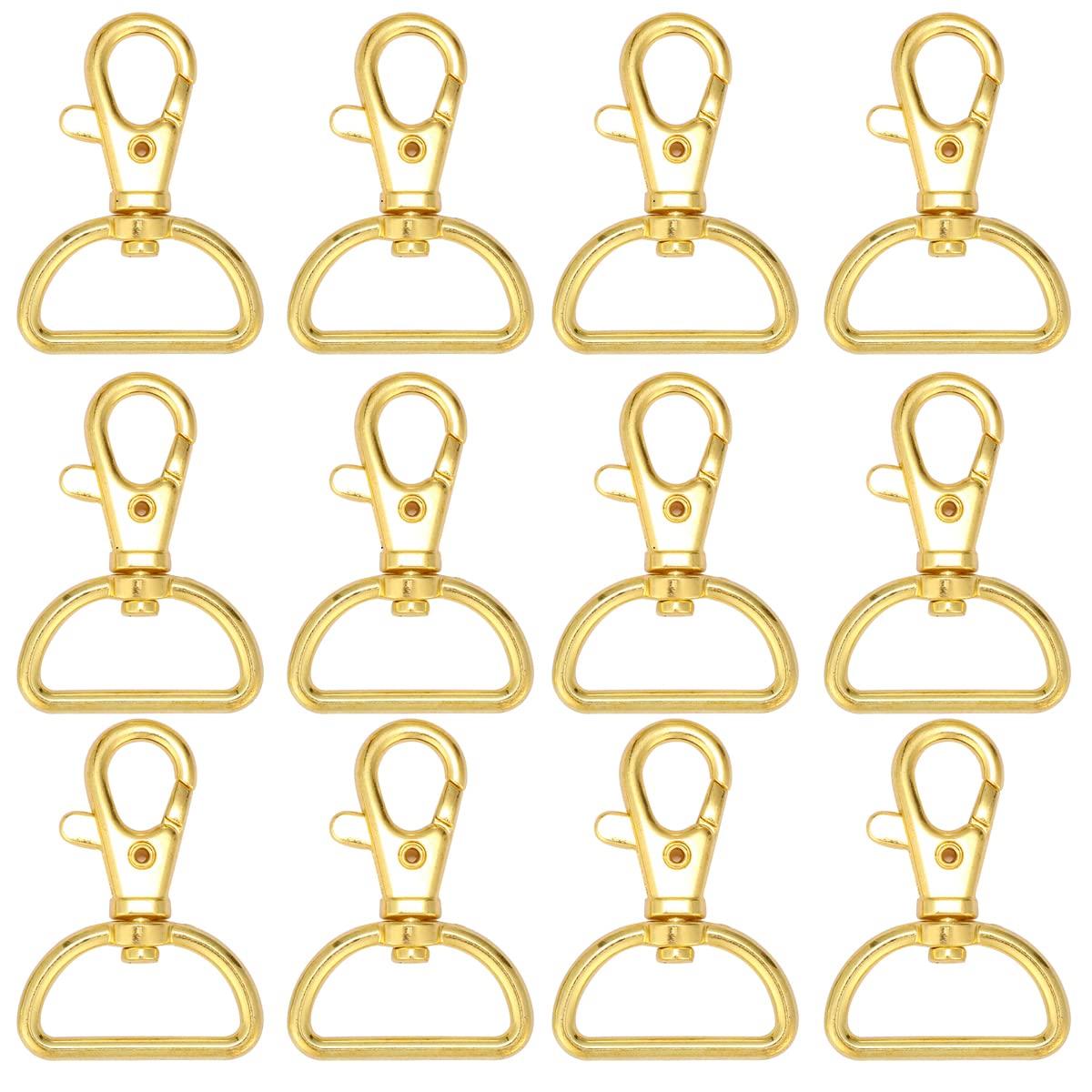 

20 вращающихся рычажных застежек для рюкзаков, сумок, детали ручной работы (Внутренний диаметр 25 мм, Золотой)