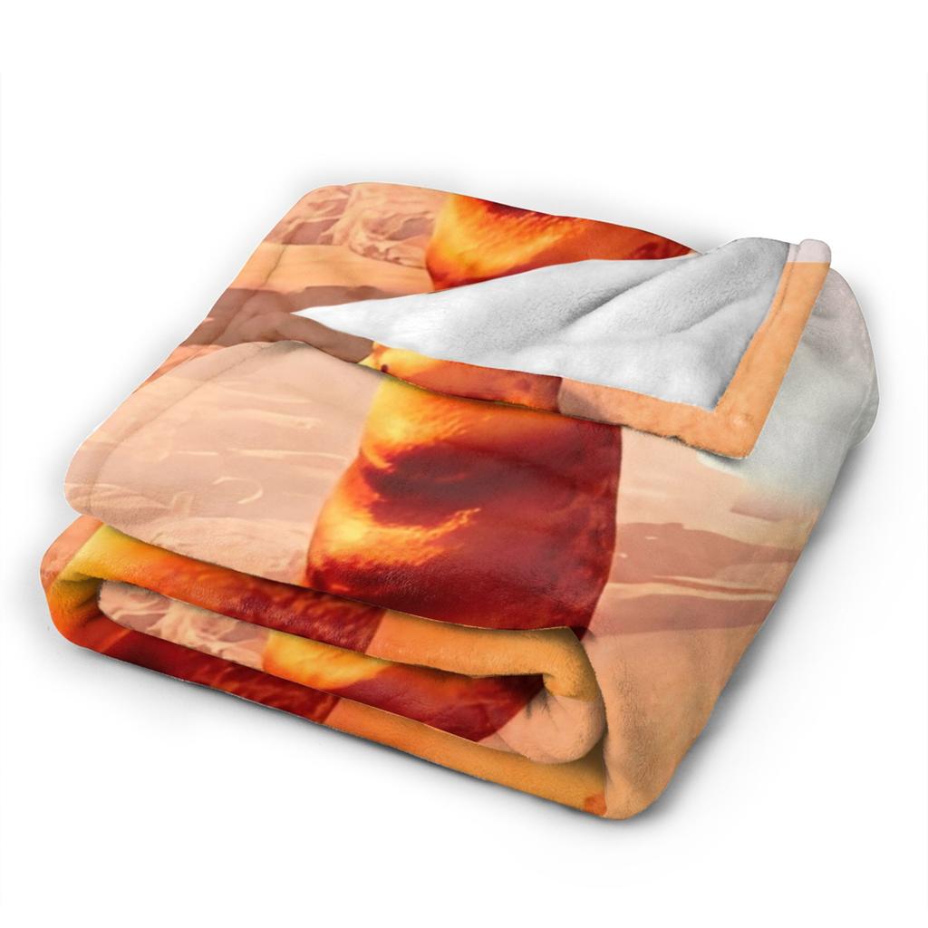 Marcus The Worm Meme Flannel Blanket Soft Throw Blanket for Outdoor Travel Office Funny Bedspread Sofa Bed Cover