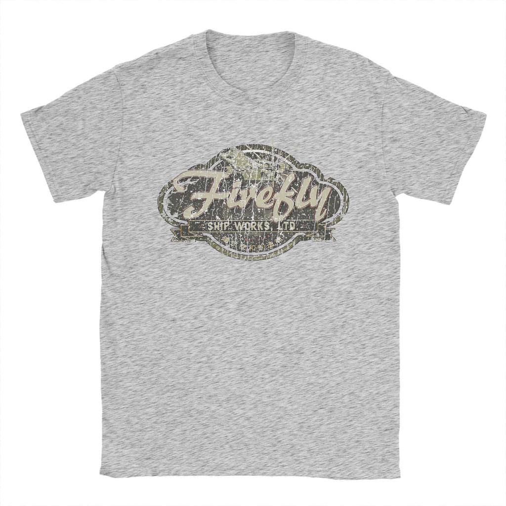 Firefly Serenity Ship Works Ltd TShirt Unisex  Y2K Funny TShirts Summer Round Neck Novelty Tee Shirt Custom DIY Big Size Tops