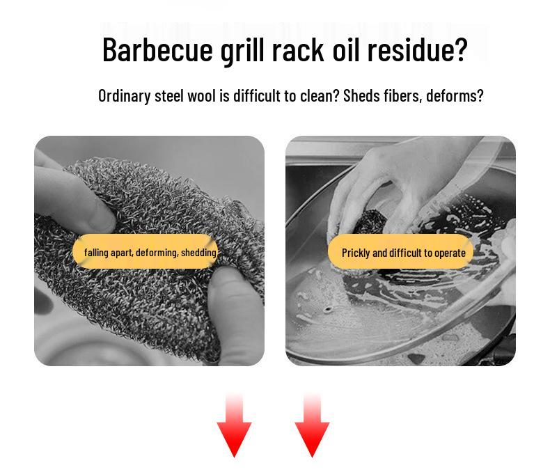 Stainless Steel Cleaning Brush for Pots, Ovens, and Grills