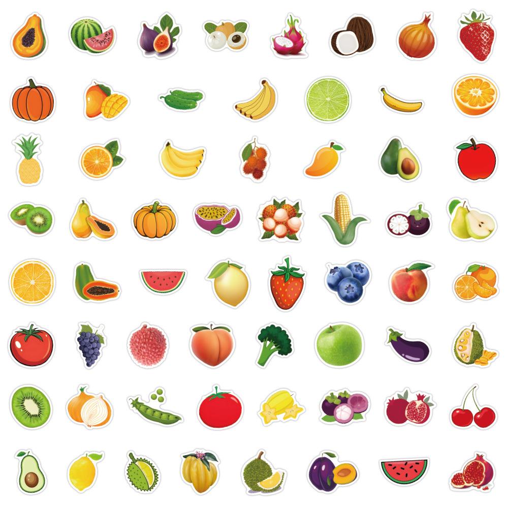 120 Fruit Fruit Doodle Stickers Decorative Notebook Suitcase Cartoon Stickers