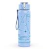1PC Simple White Witch Magic Hat Print 750ml Color Plastic Sports Water Bottle Leakproof Flip Straw Lid Suitable for Sports Office Home Use