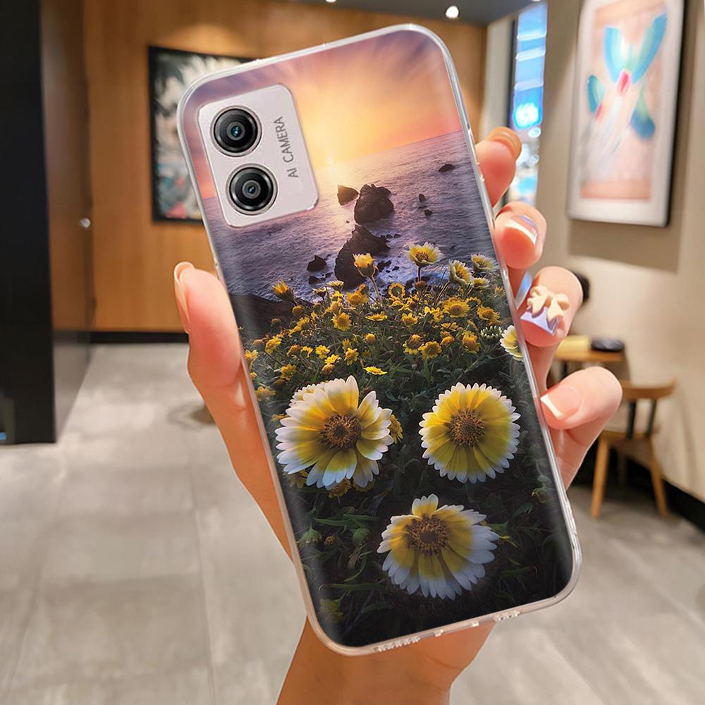 Etui Do Motorola Moto E13 Miękki Przezroczysty TPU Silikonowy Uroczy Kreskówkowy Panda Tylna Pokrywa Do Moto E13 motoE13 Futerały Etui Odporne Na Wstrząsy