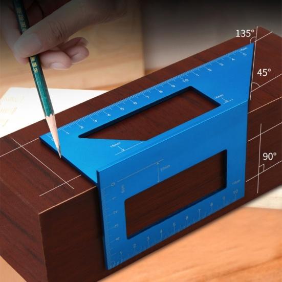 

Multifunctional Square 45/90 Degree Angle Ruler Protractor Woodworking Tool