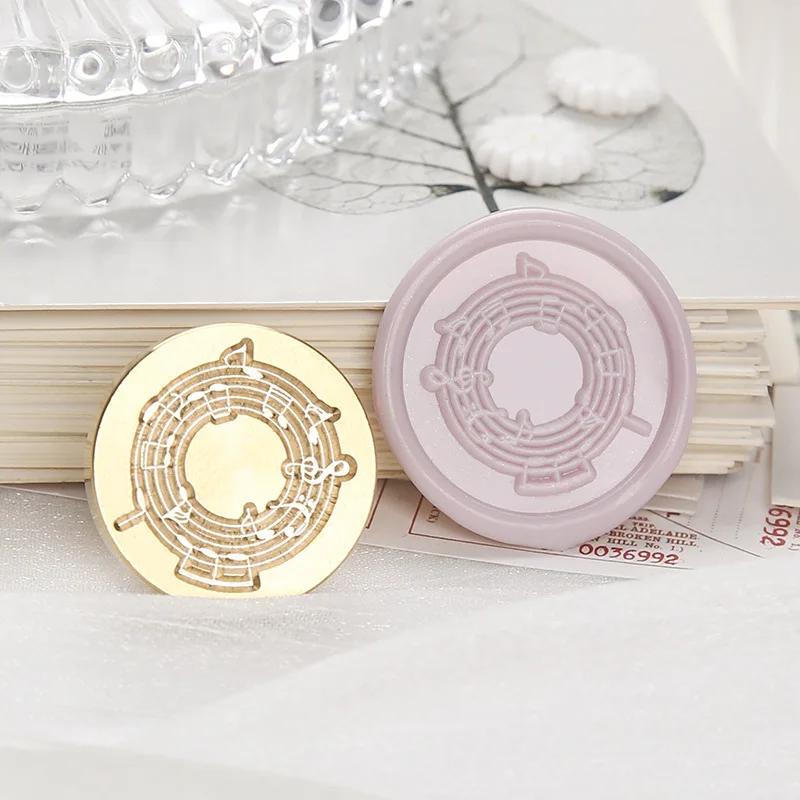 Wax Seal Stamp Retro Musical Instruments Art Vocal Pattern Stamp Replace Head DIY Scrapbooking Vintage Wedding Invitation Cards