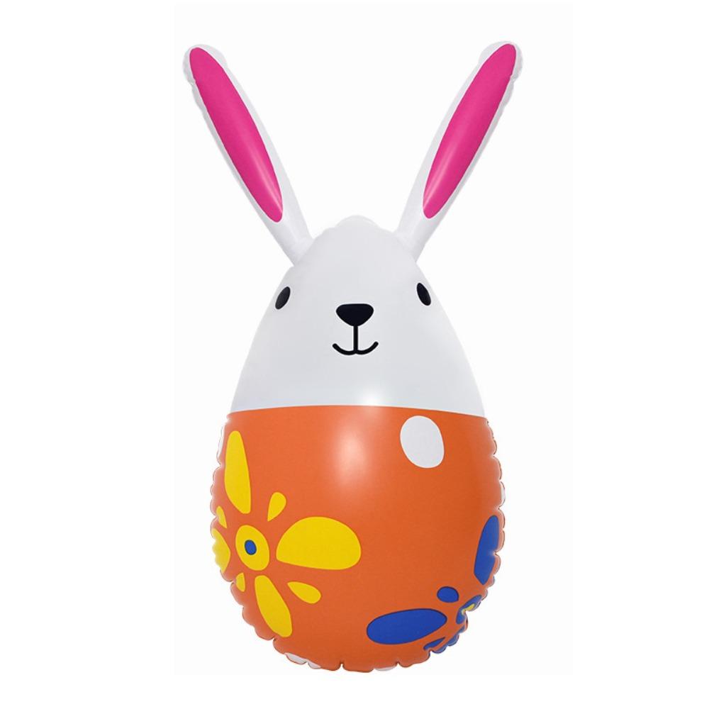 Safe Easter Inflatable Rabbit Cute Inflatable Easter Eggs Easter Rabbit Eggs Balloon  Garden Decor