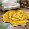 3D Flower Area Rug Absorbent Quick Dry Irregular Plush Floral Floor Mat Washable Non-slip Living Room Bedroom Bathroom Kitchen Decoration Carpet