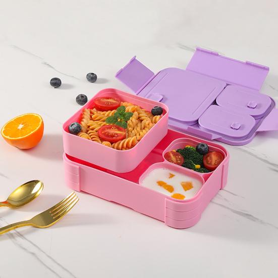 Bento obědový box pro dospělé a děti, nepropustný obal na oběd, vícedílná nádoba na plánování jídla