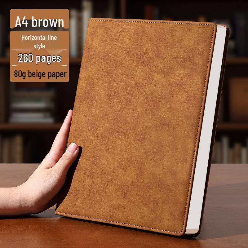 A4 Premium Leather Notebook for Business, Office, or Study - Customizable with Logo