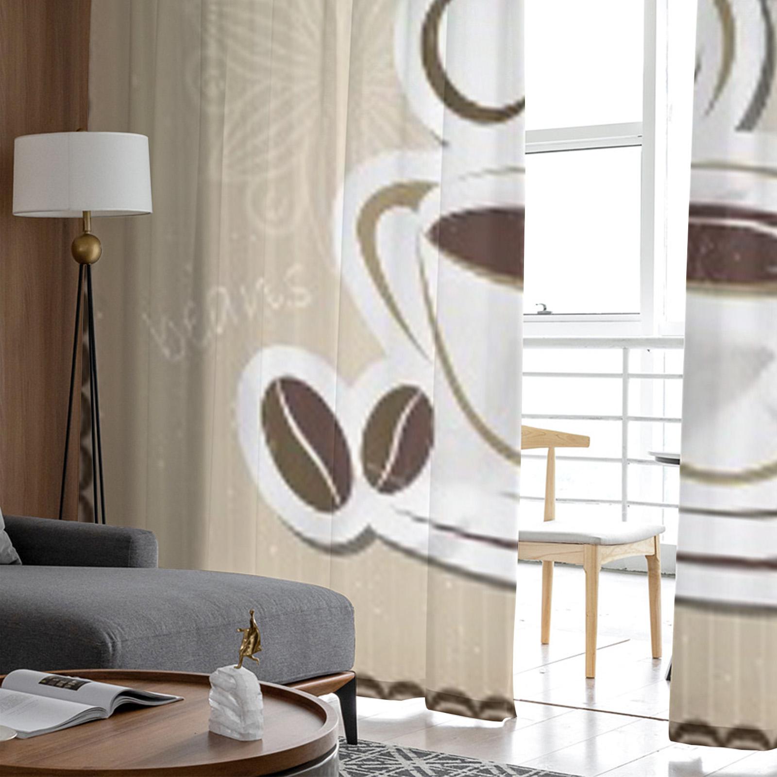 Кофейная кружка Значок Тюль Прозрачные шторы для гостиной Украшения Шторы для комнаты — фото 4