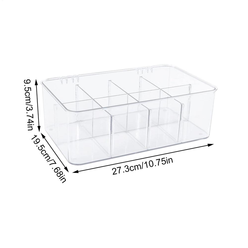 

Tea Bag Storage Clear Box with Removable Dividers Packet Storage Tea Bag Holder Organizer for Kitchen Cabinet Counter Living