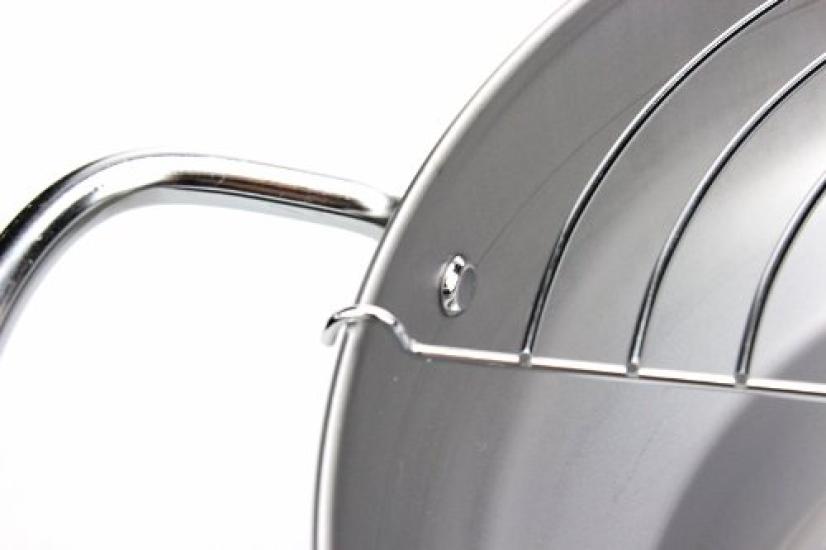 Pearl Metal Shokuzanmai Iron Stepped Tempura Pot 28cm (with strainer) H-8825