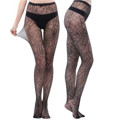 Newfunjoin Open Crotch Hollow Mesh Pantyhose Women Sexy Sheer Oversize Black Fishnets Stockings White Plus Size Lingerie Tights