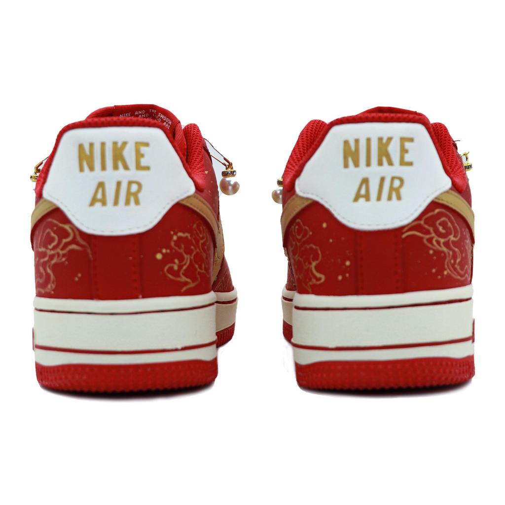 Nike Air Force 1 Slip Resistant Balance Low Top Skateboard Shoes Unisex Red White FN7439-133(Team147-)