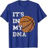 Basketball Its In My DNA Fingerprint Playing Basketball TShirt Short Sleeve Casual 100 Cotton Shirt