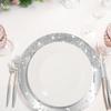 120 Pieces Silver Paper PlaceMats Glitter Diamonds Round Disposable Table Mats Decorative Paper Mats for Dining Wedding Birthday Silver Glitter