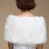 Luxurious Plus Size Wedding Dress Shawl Cape - Thick, Long Sleeve Fur for Brides